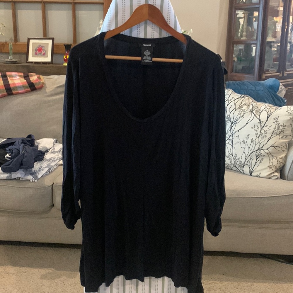 Black XL mid sleeve shirt
